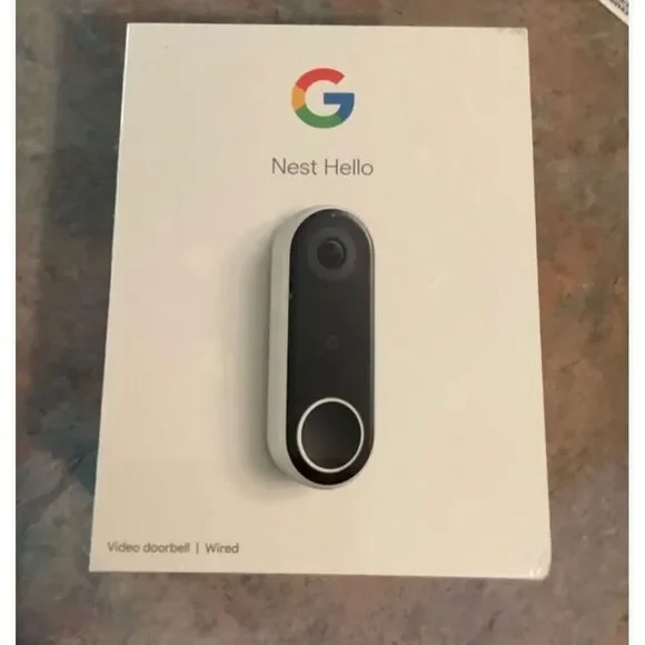 Google Nest Hello NC5100US Wired Video Doorbell Camera - Black Brand New Sealed