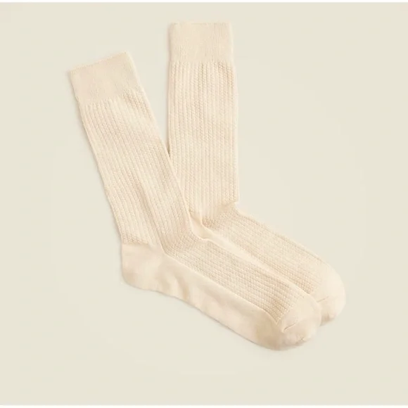NWT J. Crew Texture-stripe Socks Pale Sun