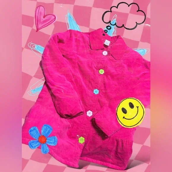 Gymboree Pink Jacket with Colorful Buttons