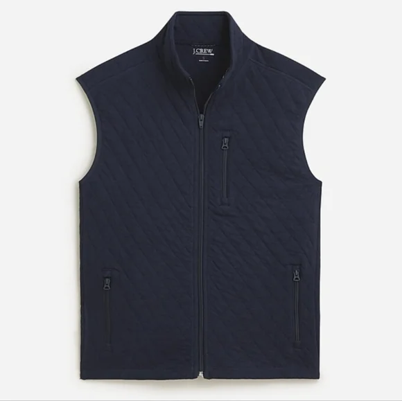 J.Crew Men's Dark Blue Quilted Vest Size Large