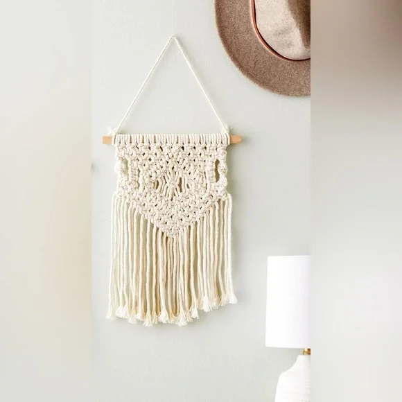 Handcrafted Cream Macrame Wall Hanging
