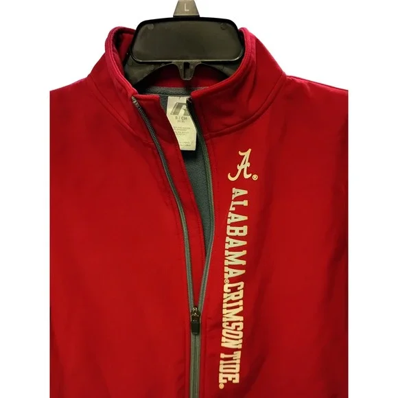 Russell Alabama Crimson Tide Softshell Jacket Red Full Zip Fleece Lined Small