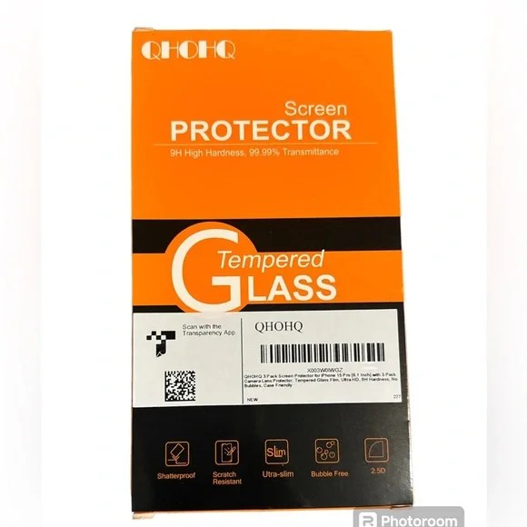 NWT SCREEN PROTECTOR, QHOHQ for iPhone 15 Pro
