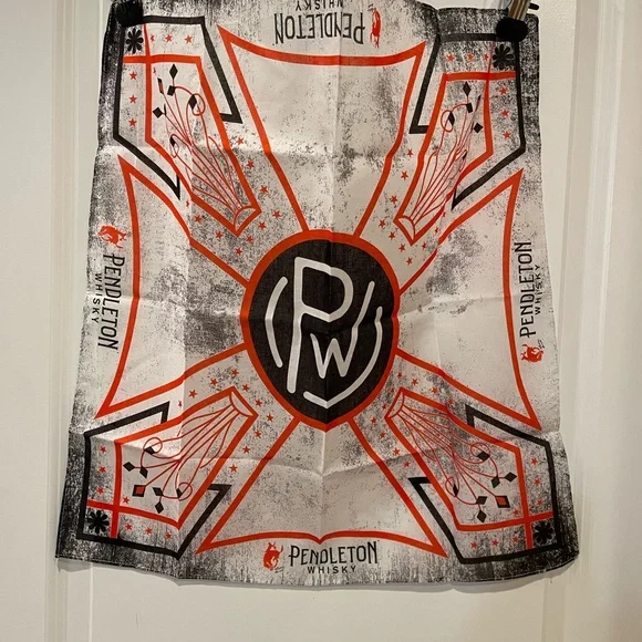 Pendleton Whiskey Black and Red Wall Tapestry