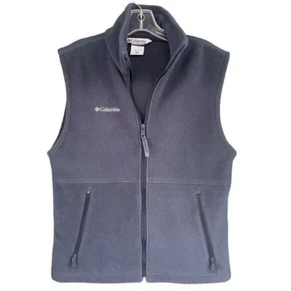 Columbia Blue Fleece Sweater Vest‎ Size Small