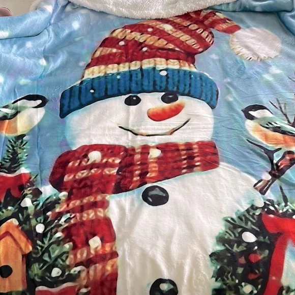 NWOT Xmas Snowman Blanket