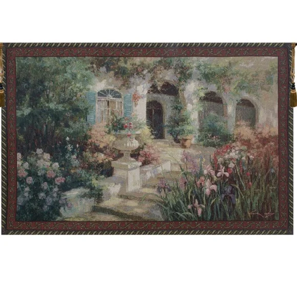 Vall Oxley Charming Garden Scene Tapestry