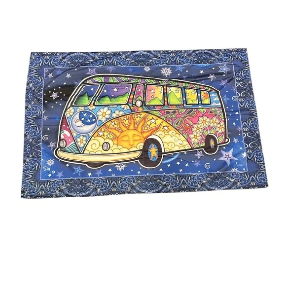 VW Bus Mini Festival Wall Tapestry