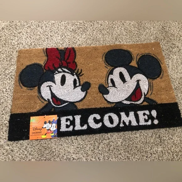 Mickey and Minnie Mouse Coir Doormat