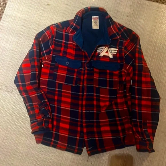 2023 Disney Parks Marvel Captain America Flannel “I Could Do This All Day”