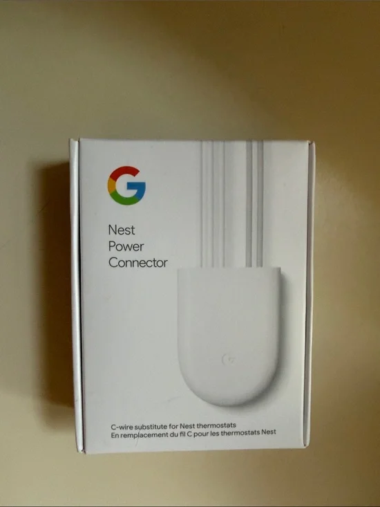 Google Nest Power Connector - White with Multicolor Logo