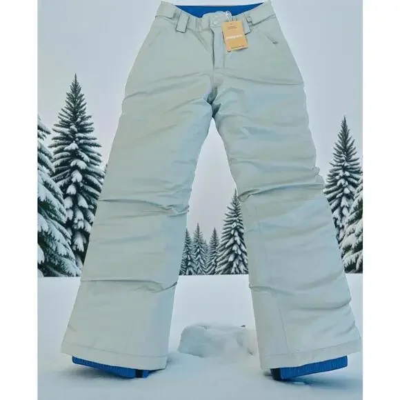 $169 Patagonia Powdertown Snow Pants Thermal Blue Size Small (7-8 )
