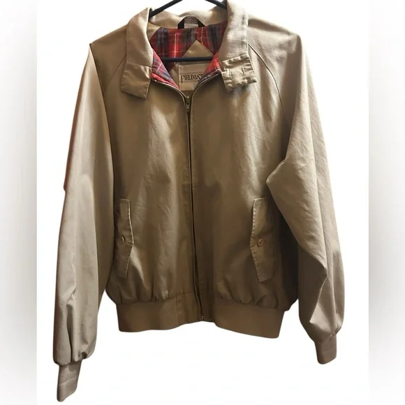 Vintage Field & Stream Plaid Lined Harrington Jacket XL –