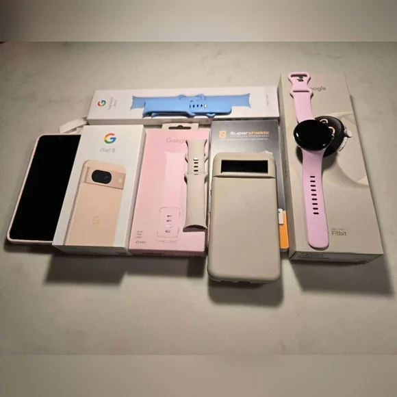 For Sale: Google Pixel 8 (256GB) + Pixel Watch 3 + Accessories – Like New
