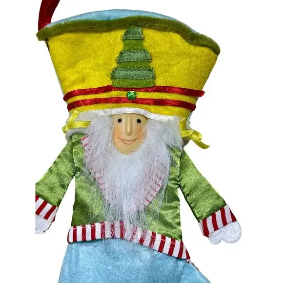 Set/2 Whimsical Elf Toy Soldier Christmas Stockings 16” Felt Fabric‎ Decor CUTE