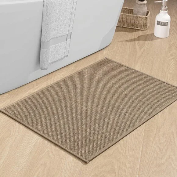 New 24 x17 Inch Bathroom Rug, Ultra Thin Non-Slip Quick Dry Absorbent Mat