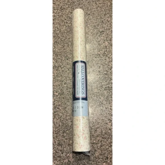 Vintage 1988 C&A Wallcoverings Pink Floral Wallpaper Bolt Dbl Roll -Sealed NEW
