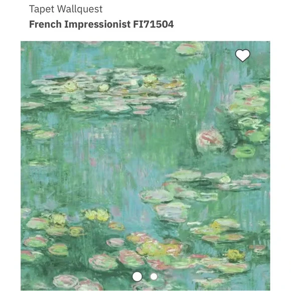 Seabrook‎ French Impressionist Lily Pads Wallpaper - Green 60 Sq Ft Pastel