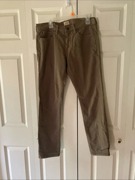 J. Crew 484 brown jeans 32/32 tapered stretch mens