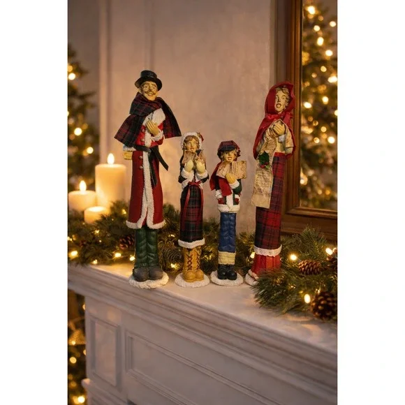 Vintage Victorian Christmas Carolers Set 4 22