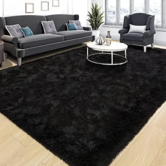 New Super Soft Fluffy 4x6 Rug for Bedroom, Shaggy Fuzzy Kids Living Room Rug