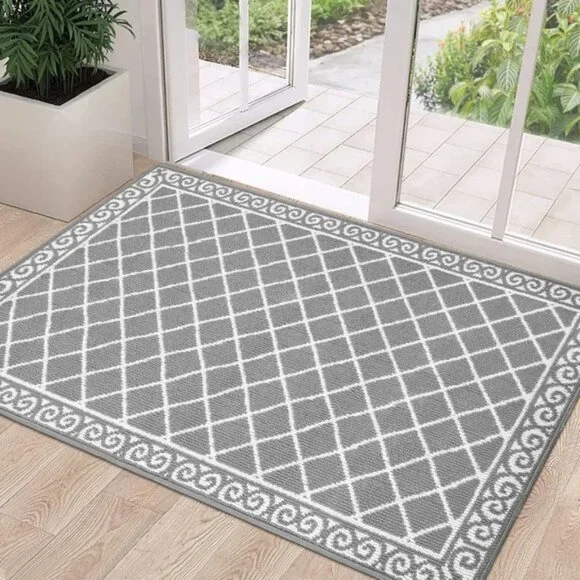 New 32x48In Indoor Door Mat, Non-Slip, Washable Dirt Trapper for Entryway, Home