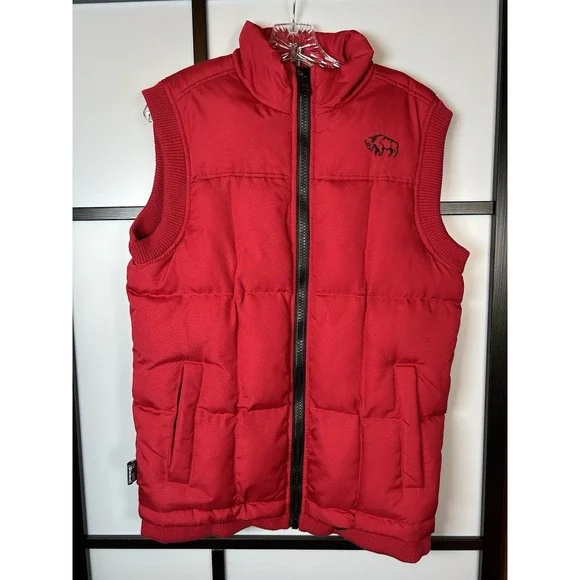 Buffalo David Bitton Puffer Vest Red‎ Men's Small