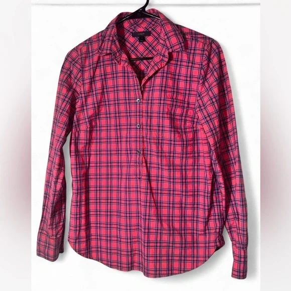 J. Crew Vibrant Plaid Button Down Shirt