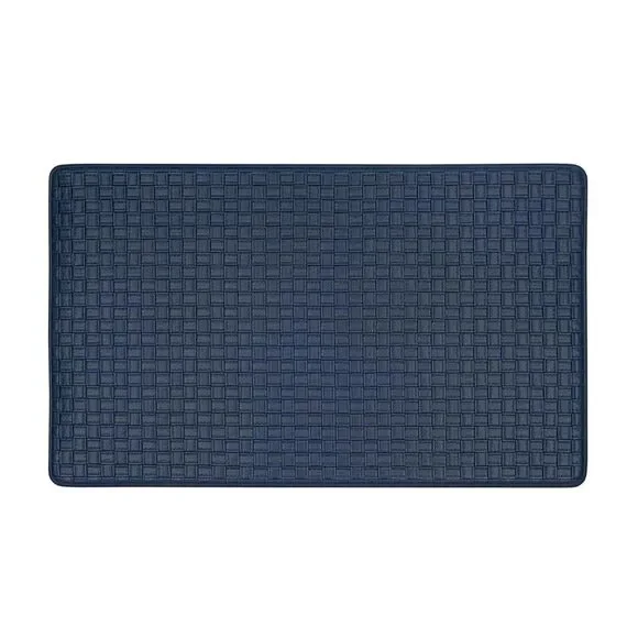 Maykoosh Anti-Fatigue Mat - 18x30 - Navy Faux Leather - Non-Slip Kitchen Floor