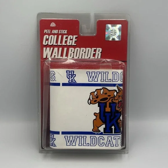 UNIVERSITY OF KENTUCKY WILDCAT PEEL & STICK WALLPAPER BORDER. 5'' X 15'. NEW