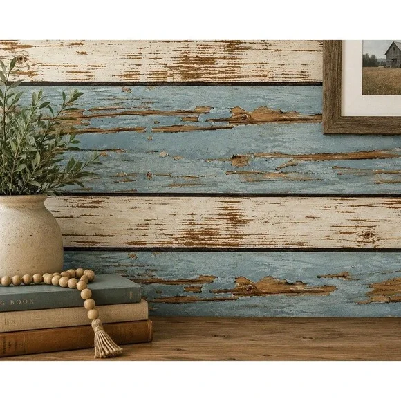 Old Salem WP4-WDD Wood Vinyl Peel Stick Wallpaper 20.5