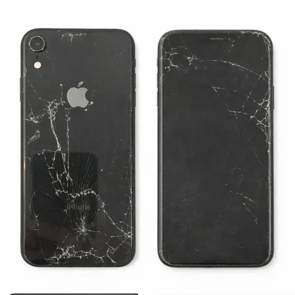 iPhone XR 64GB Black Cracked Screen/Back LCD Issue 80% Battery