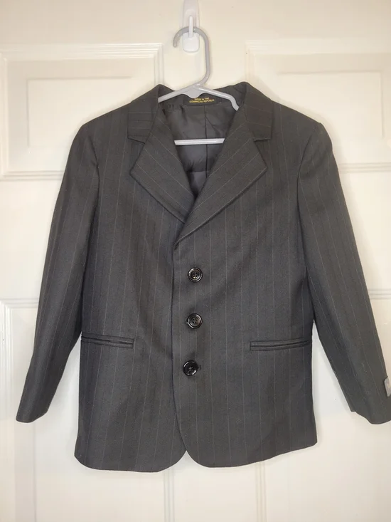 Gray Pinstripe Van Heusen Blazer - Classic Three-Button Suit Jacket