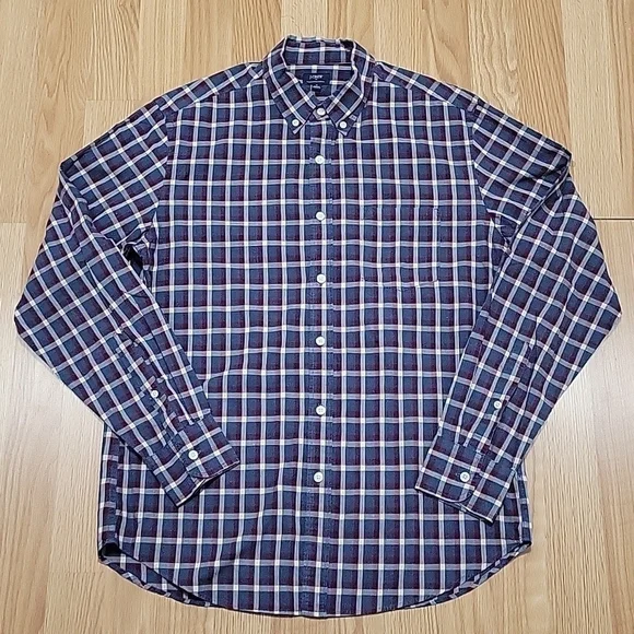 J. Crew heathered 100% cotton long sleeve button down shirt