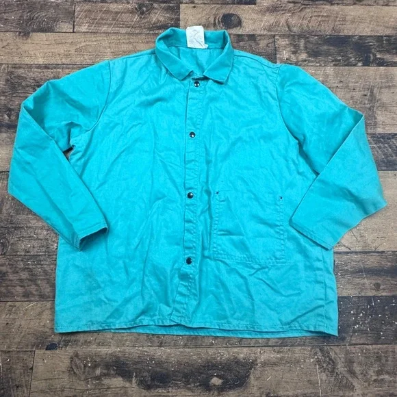 Steiner Industries Teal Work Chore‎ Jacket Snap Front Long Sleeve Size XL