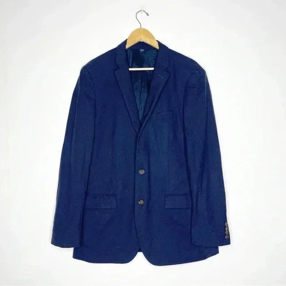 J. Crew Navy Thompson 2 Button Wool Blazer Size 42 Long