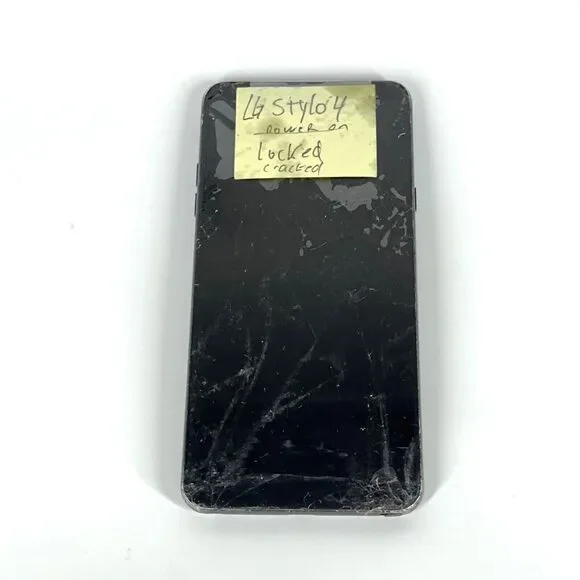 LG Stylo 4 32GB Black LM-Q710TS Cracked - As IS FOR PARTS