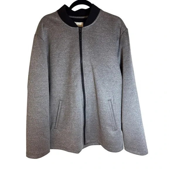 Men's‎ CONSTRUCT XXL Jacket Gray Knit Zip Up Bomber Silvadur New with Tags