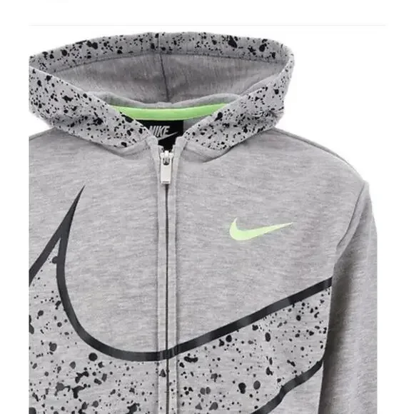 $48 Nike Cardigan Splatter Full Zip Girls Sports Jacket Hoodie Size M(6)