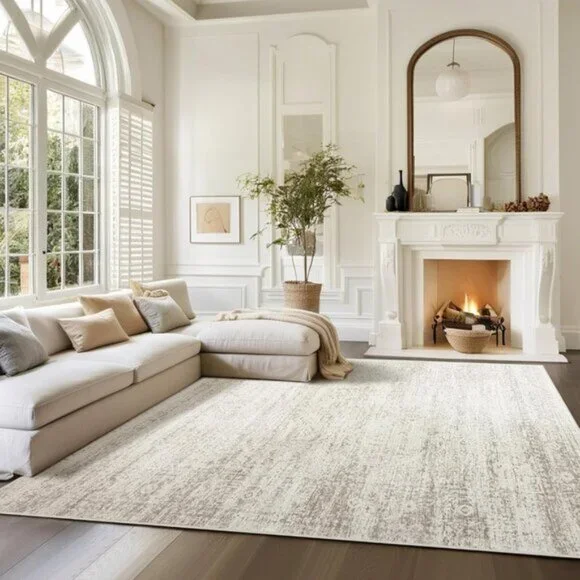 New 8x10 Washable Area Rug Vintage Soft Non-Slip Carpet for Living Room Home