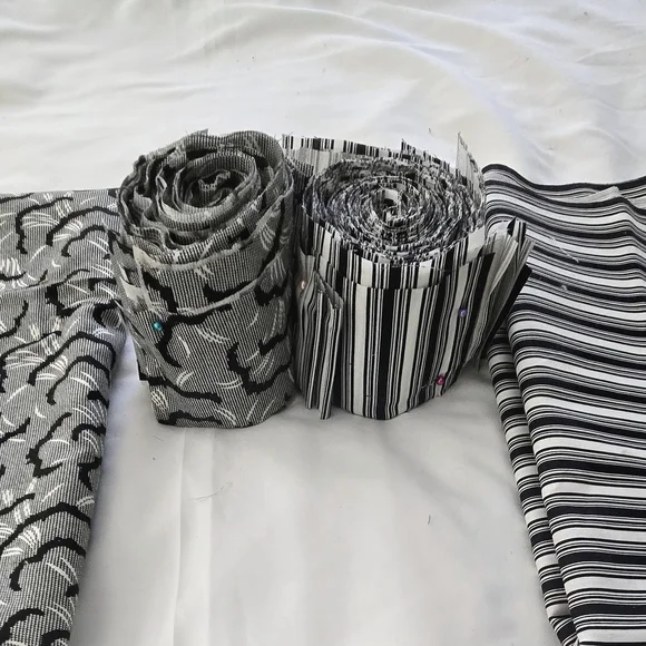 Black and White Fabric Rolls