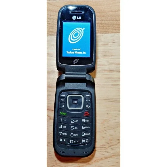 Vintage LG 440G / LG440G - Black ( TracFone ) Cellular Flip Phone Tested/Works