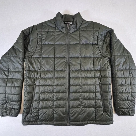 Under Armour Jacket Mens 2XL XXL Green ColdGear Infrared Puffer Quilted Full Zip
