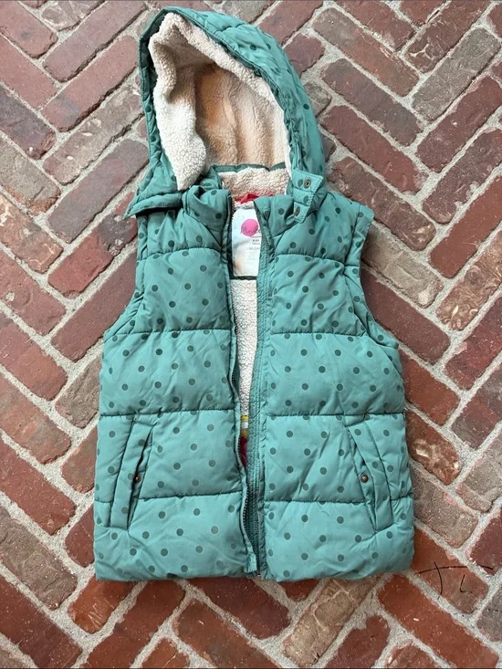 Mini Boden Polkadot Puffer Vest