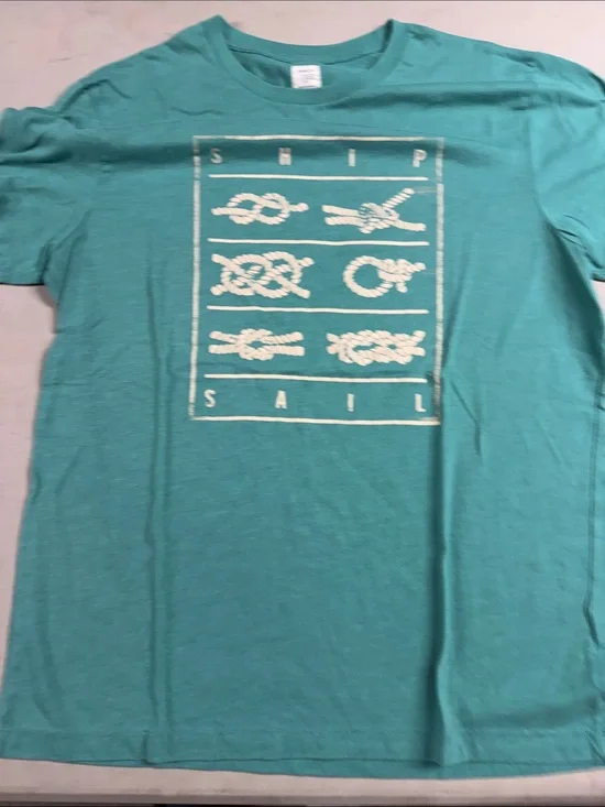 J. Crew Teal Short-Sleeve Nautical Knot Graphic Tee