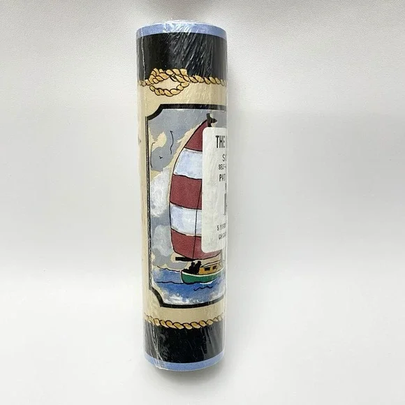 NEW The Warner Company Softac Nautical Sailboat Wallpaper Border 5 Yards x 6.75