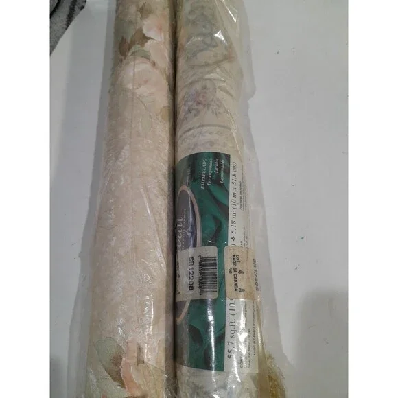 Vintage Wallpaper Rolls ,Floral, Birds,Lot Of 2, NOS