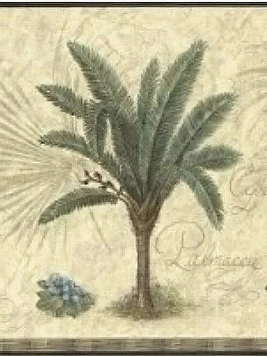 Palm Tree Wall Border Rolls Home Breeze Sand Beach Wallpaper 7 Rolls New