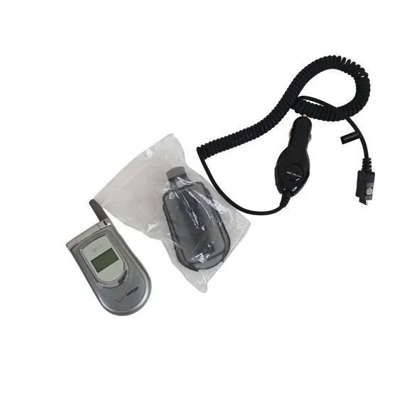 LG VX4500 Flip Phone Verizon Wireless W/ Belt Clip Car Charger Silver