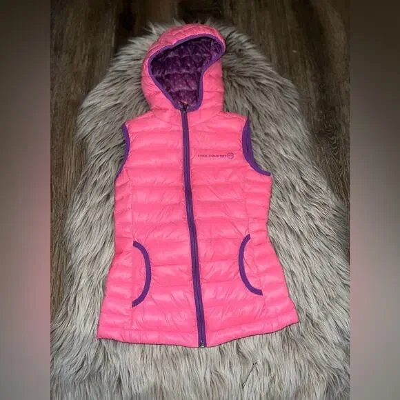 Free country toddler pink & purple vest